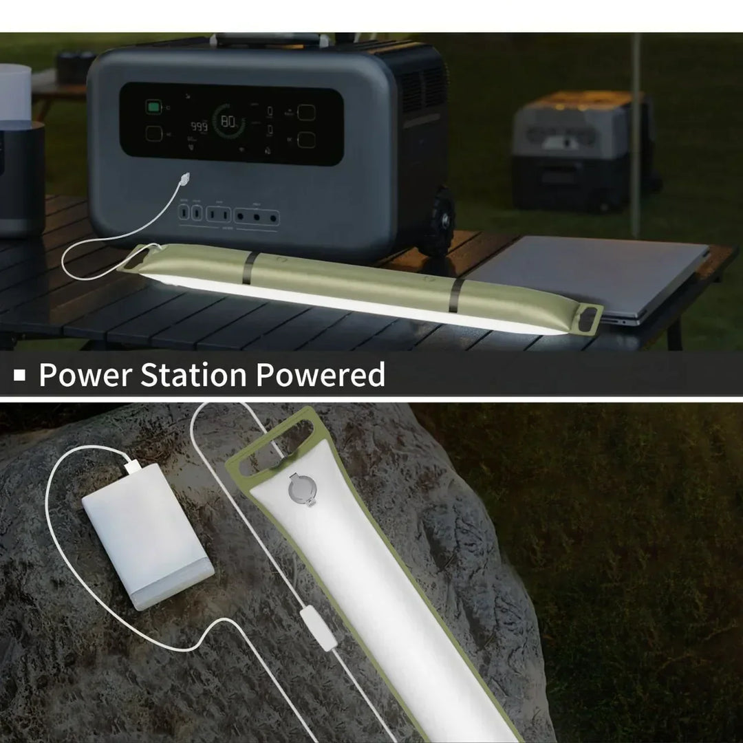 Oppblåsbar solcelle-LED-rørlampe – LumiGlow Pro