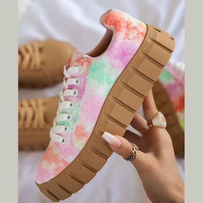 Zapatos deportivos ortopédicos para mujer con suela de plataforma - Mira