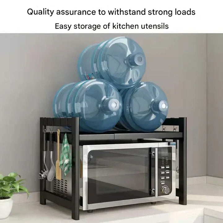 Kitchen shelf made of carbon steel with extendable double layer – Milo