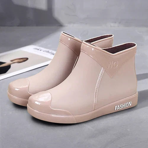 Women's waterproof rain boots with side zipper – Selis