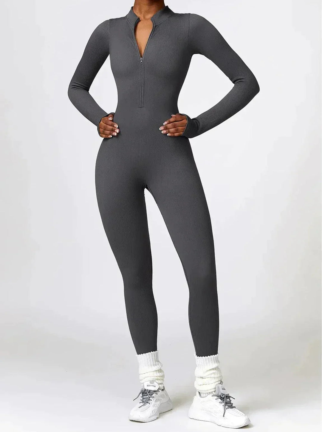 Luxurious full-body romper with long sleeves - Lisa