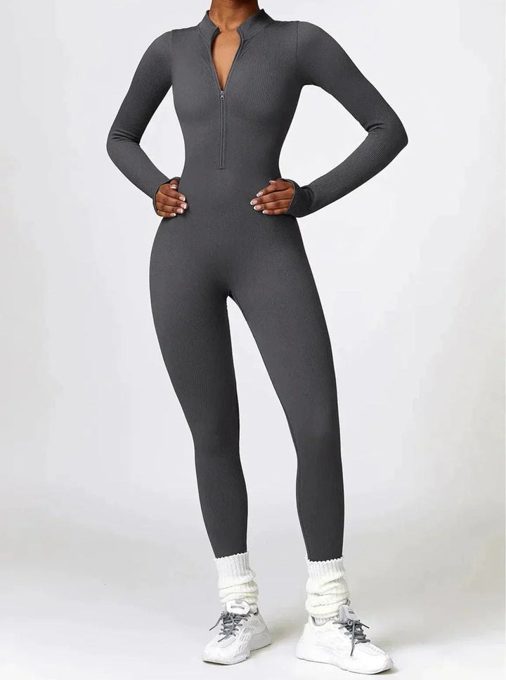 Luxurious full-body romper with long sleeves - Lisa