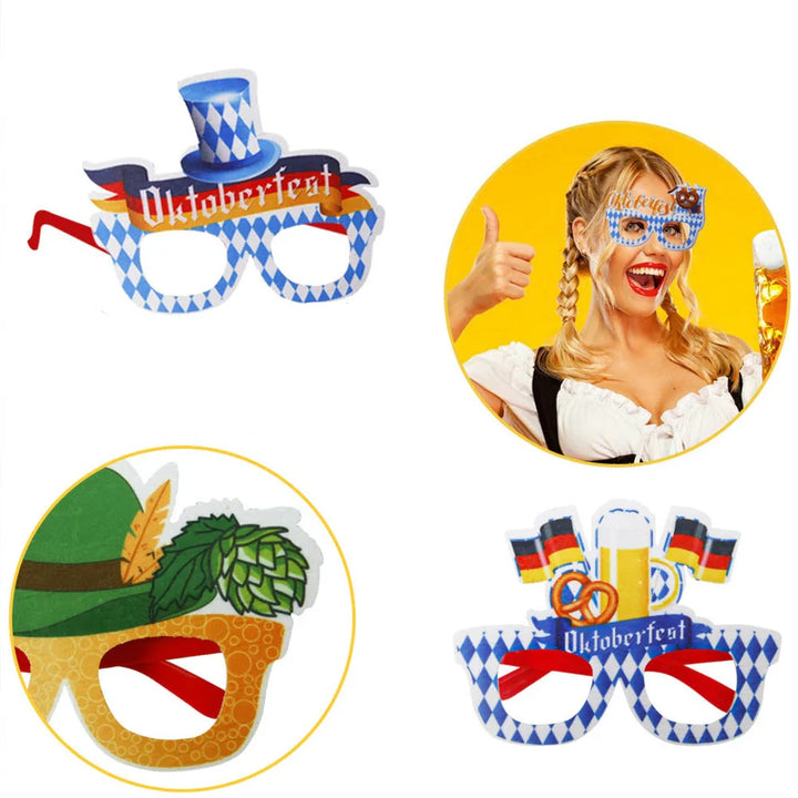 Partybrillesæt i Oktoberfest-design (12 dele) - 1+1 Gratis – SpaßBrillen Oktoberfest 2025