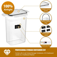 Kitchen Food Storage Container Set 7 Pieces BPA-Free Airtight with Labels – StoreMate