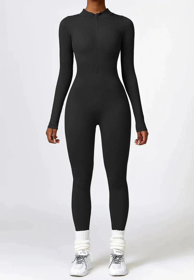 Luxurious full-body romper with long sleeves - Lisa