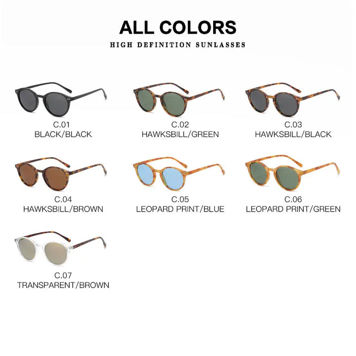 Retro Round Polarized Sunglasses - SunnyStyle