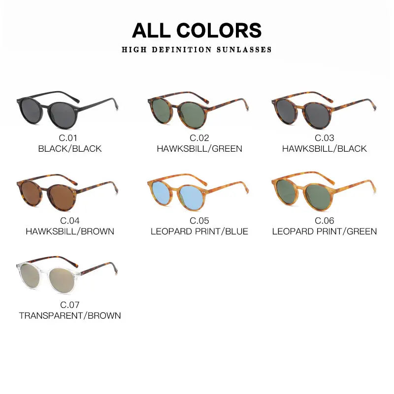 Retro Round Polarized Sunglasses - SunnyStyle
