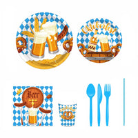 Engangsfestservise sett i Oktoberfest-design – WeizenFreude Oktoberfest 2025