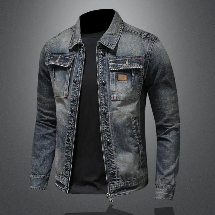 Retro denim jacket in vintage style – Jasper