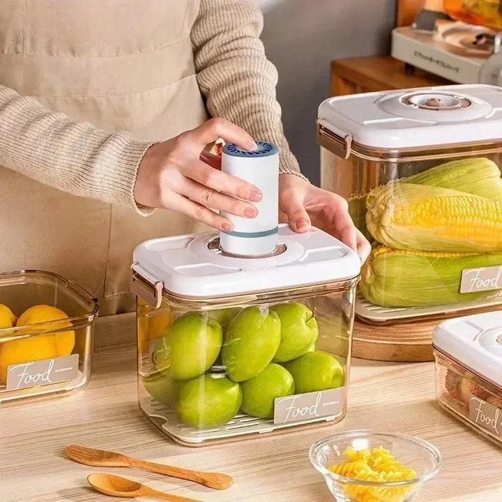 Lebensmittel-Vakuum-Aufbewahrungsbox Transparenter Behälter mit Handpumpe – FreshLock