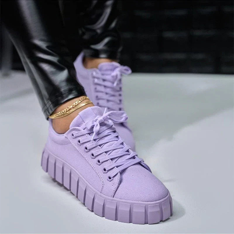 Zapatos deportivos ortopédicos para mujer con suela de plataforma - Mira