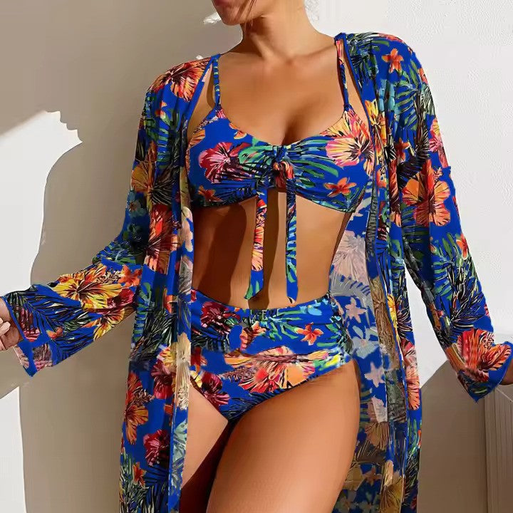 Bikinisæt med høj talje og cover-up – Amira