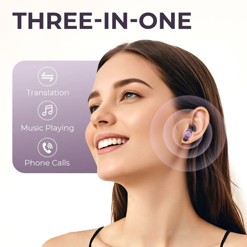Touch Screen Translation Headphones with Noise Cancellation – Avelora