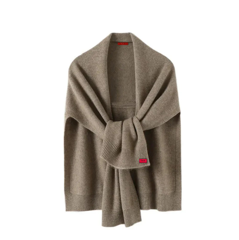 Women's knitted cape made of soft material – Lorena