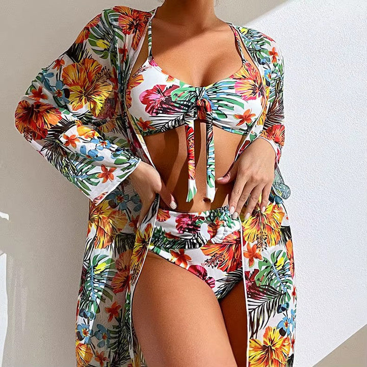 Bikinisæt med høj talje og cover-up – Amira