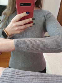 Women's knitted sweater with boat neckline – Maris