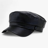 Octagonal Women's Newsboy Cap made of PU Leather – Valence