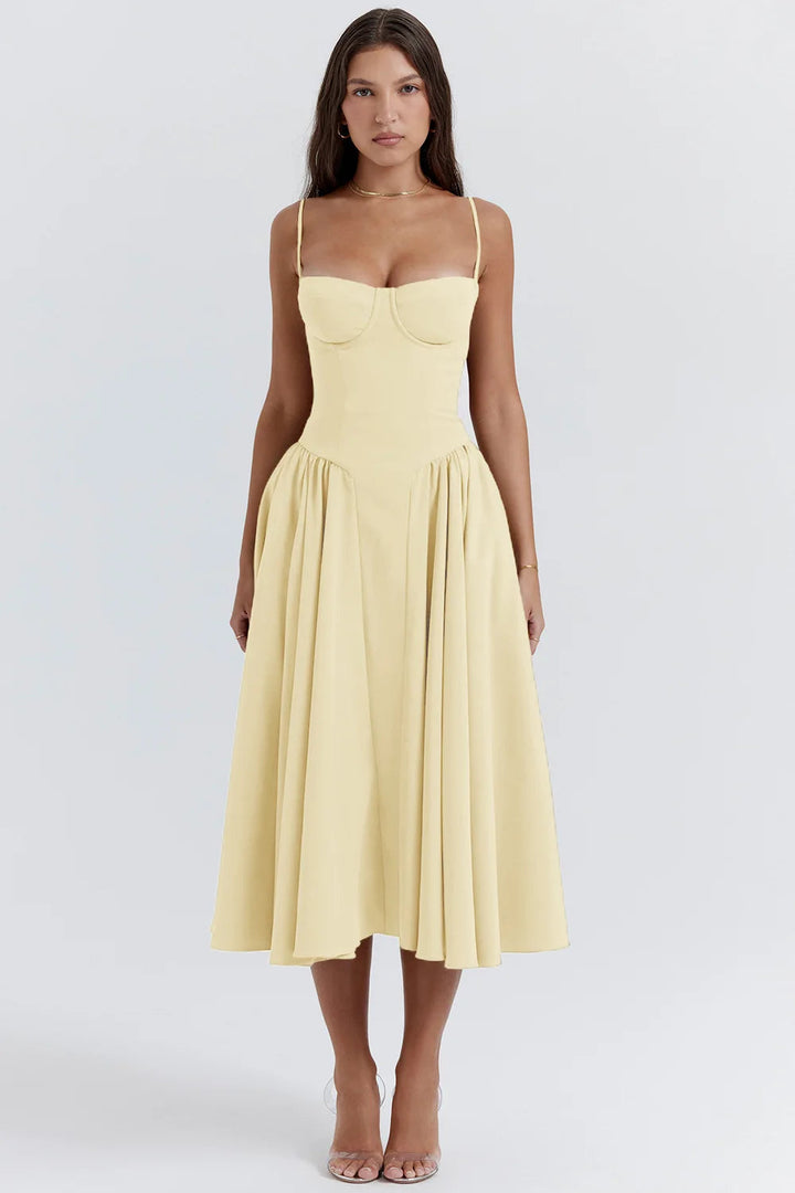 Summer dress with sweetheart neckline – Elvira