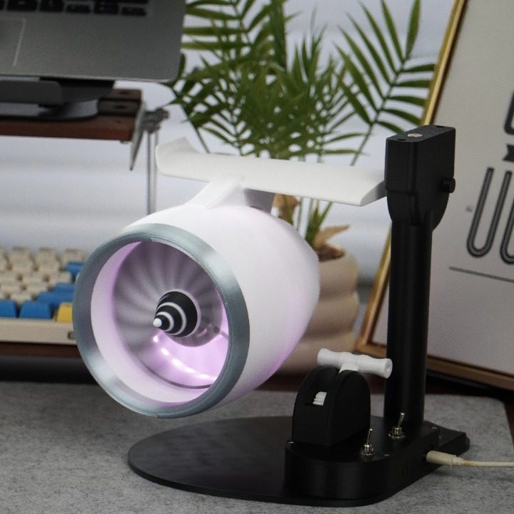 Turbojet-vifte-stil tåkehumidifier med RGB-belysning – AeroMist