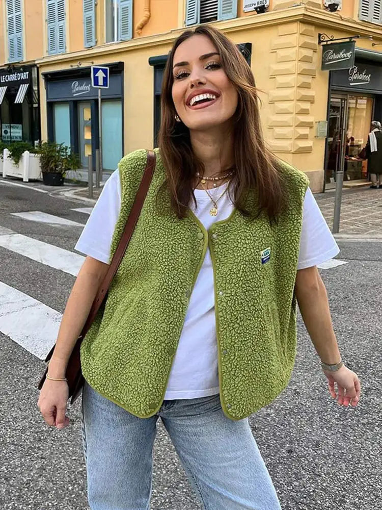 Warm & Comfortable V-Neck Vest for Women - Alina