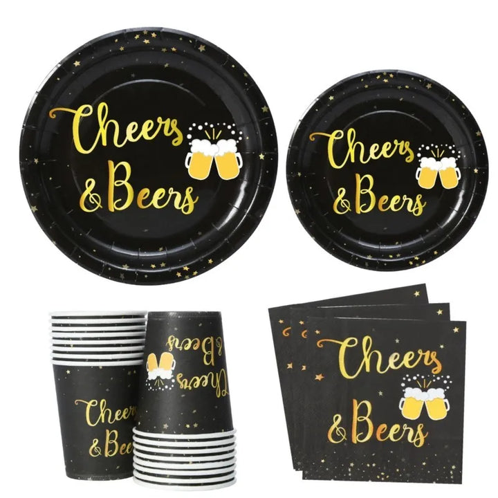 Disposable Party Tableware Set "Cheers & Beers" (for 16 Guests) – CheersSet Oktoberfest 2025
