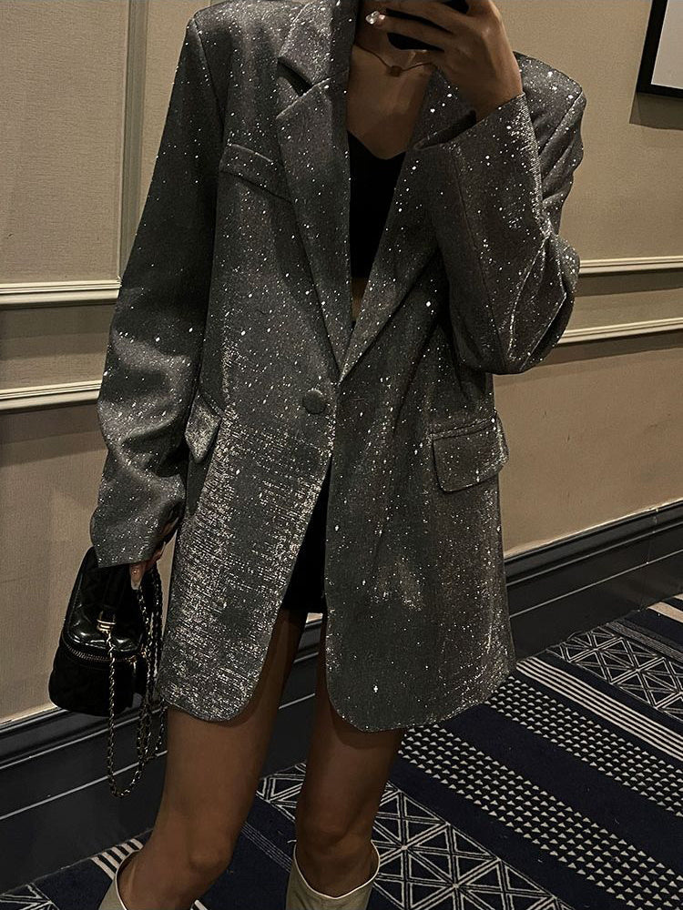 Glitrende paljettblazer - Celeste