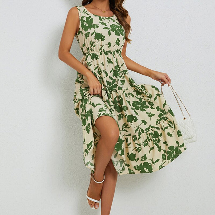 Summer Midi Dress with Floral Print – Fenna
