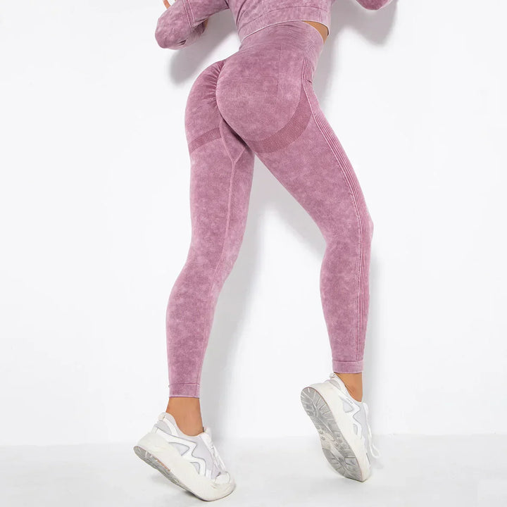 Conjunto de yoga para mujer sin costuras con top corto - Nova