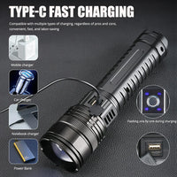 Oppladbar 10000 lumen LED-lommelykt – Striker