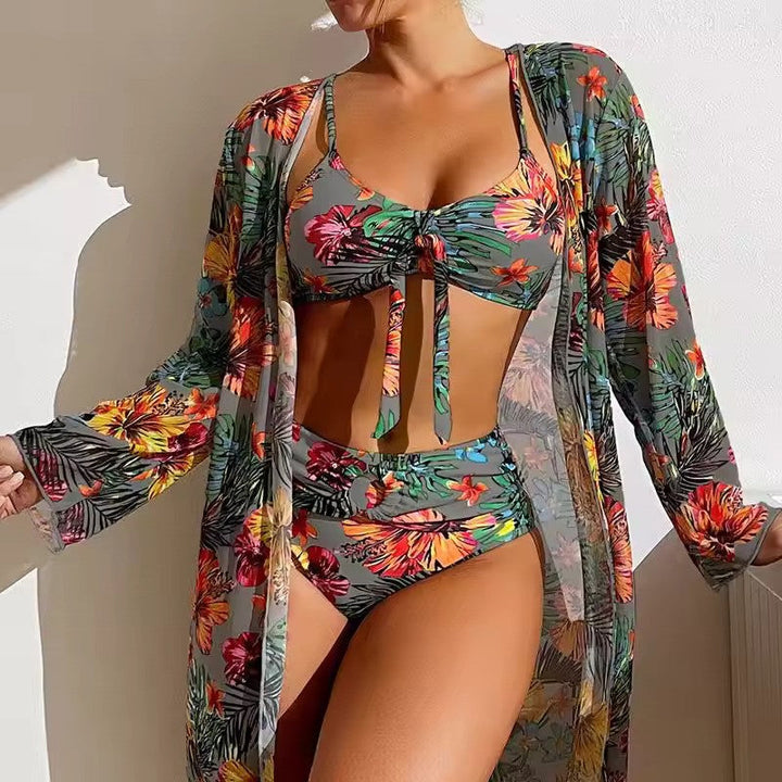 Bikinisæt med høj talje og cover-up – Amira