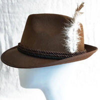 Bavarian Felt Hat with Feather (Unisex) – Traditional Hat Oktoberfest 2025