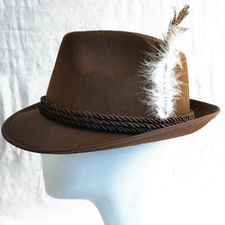 Bavarian Felt Hat with Feather (Unisex) – Traditional Hat Oktoberfest 2025
