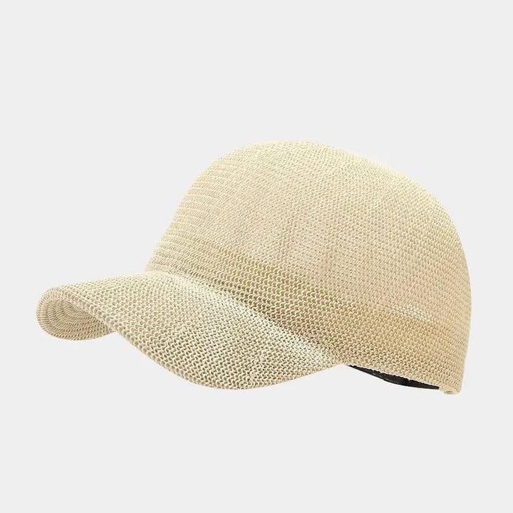 Trendy braided sun hat with wide brim - SunWeave Style