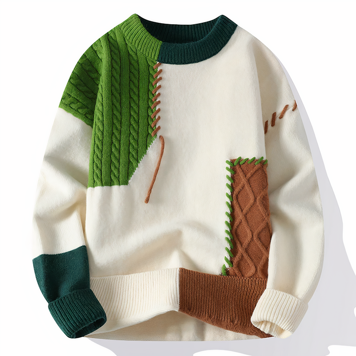 Patchwork Men's Sweater - Jasper