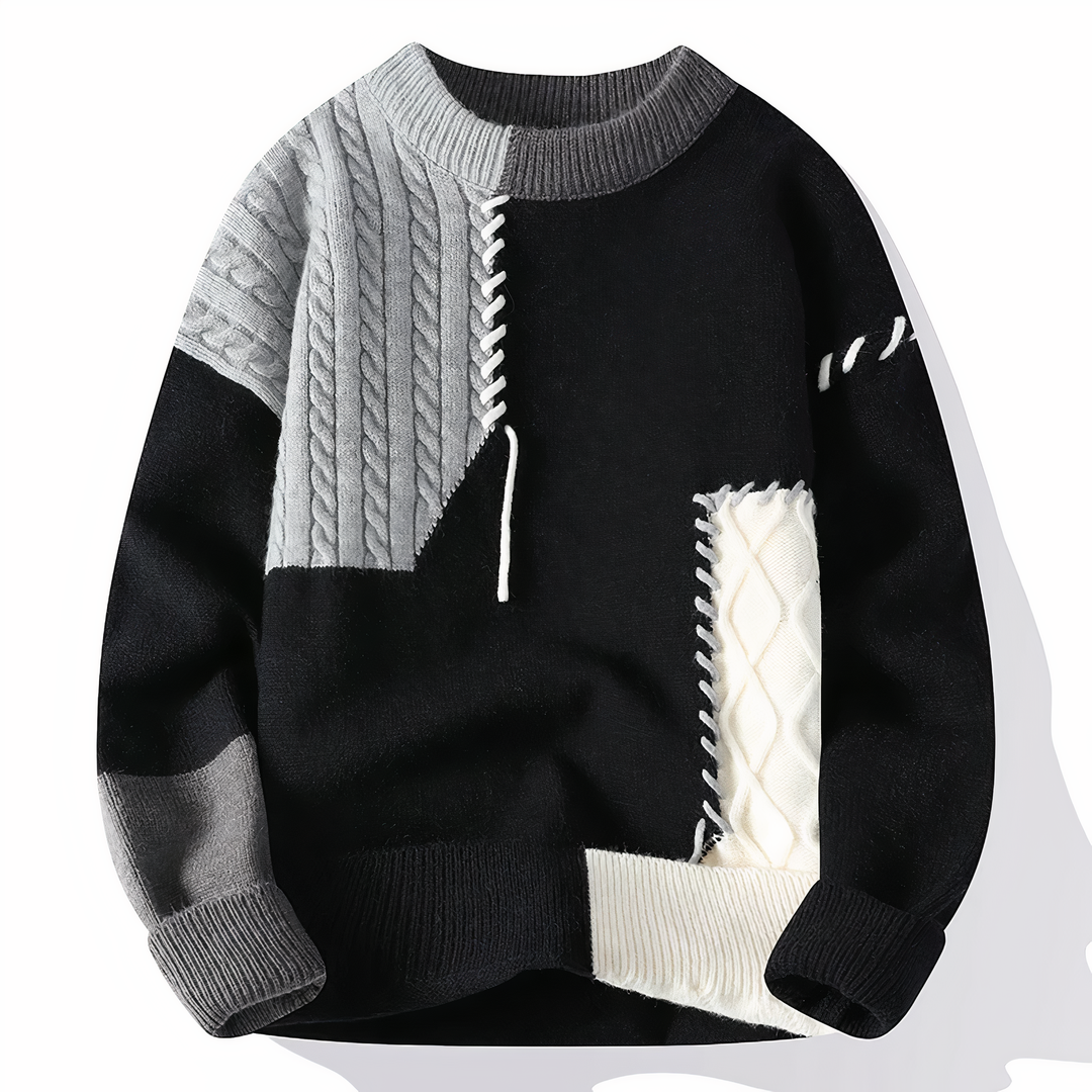 Patchwork Men's Sweater - Jasper