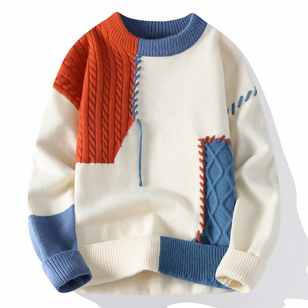 Patchwork Men's Sweater - Jasper