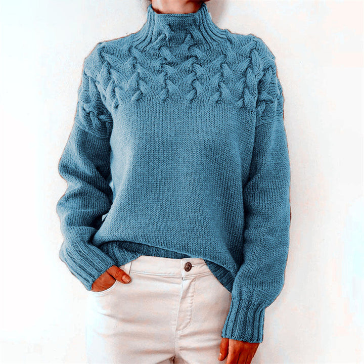 Knitted Women's Turtleneck Sweater - Isabelle