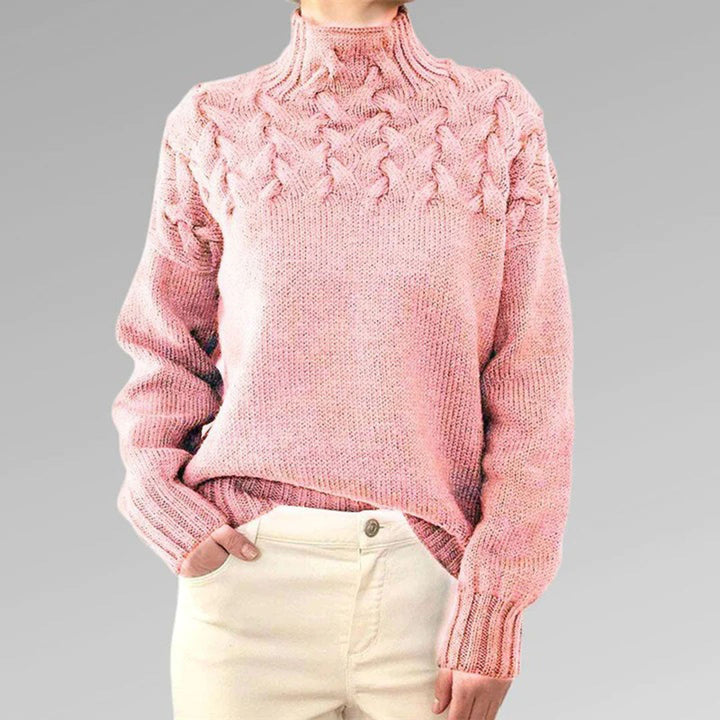 Strickpullover für Damen mit Kragen – Sienna