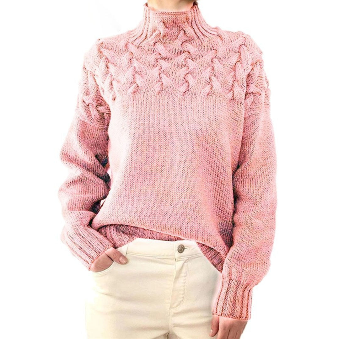 Knitted Women's Turtleneck Sweater - Isabelle