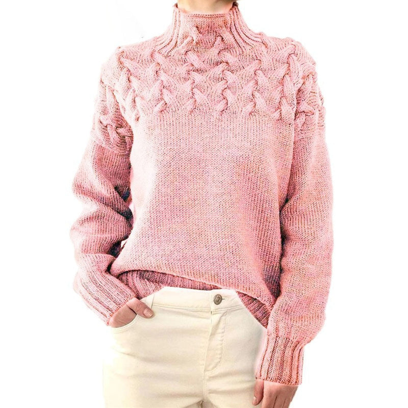 Knitted Women's Turtleneck Sweater - Isabelle