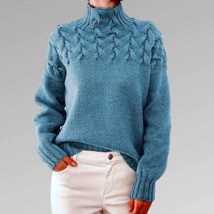 Knitted Women's Turtleneck Sweater - Isabelle