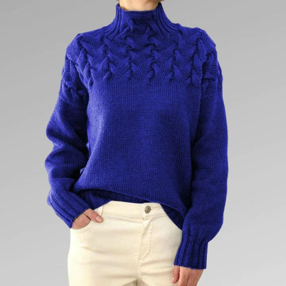 Knitted Women's Turtleneck Sweater - Isabelle
