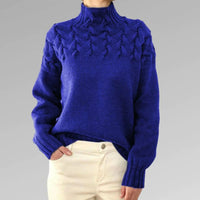 Knitted Women's Turtleneck Sweater - Isabelle