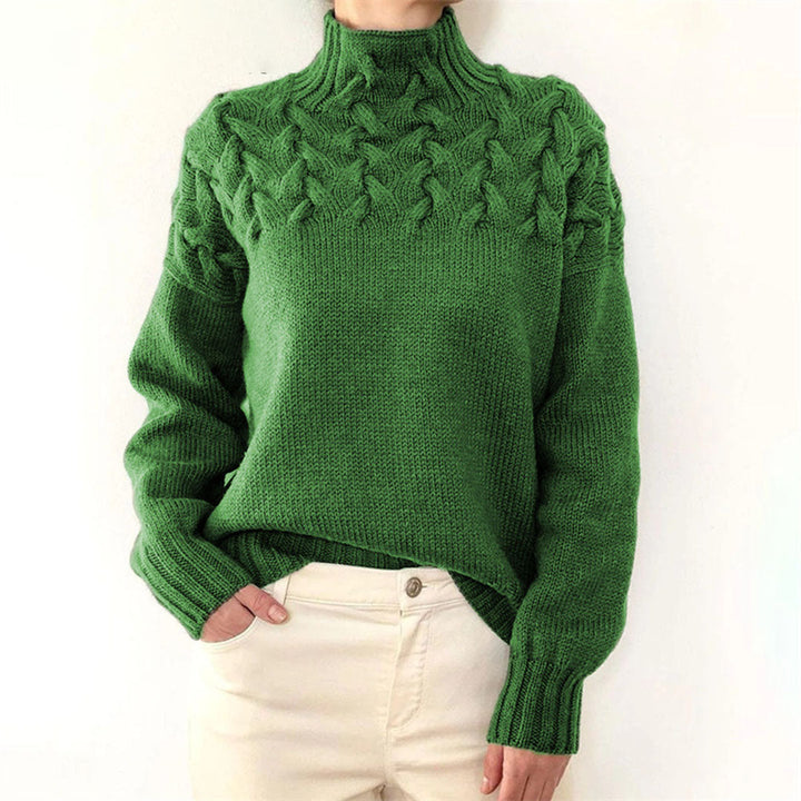 Knitted Women's Turtleneck Sweater - Isabelle
