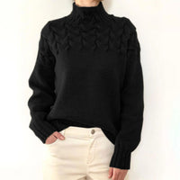 Knitted Women's Turtleneck Sweater - Isabelle