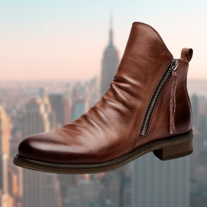 Stylish Men's Leather Boots – Milan