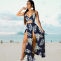 Sommeroutfit mit Spaghettiträger und langem Rock mit Schlitz – Naïma