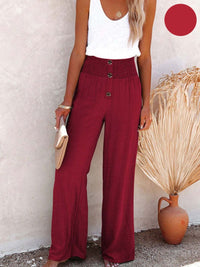 Women's Linen Pants with High Waist and Wide Leg – Livia
