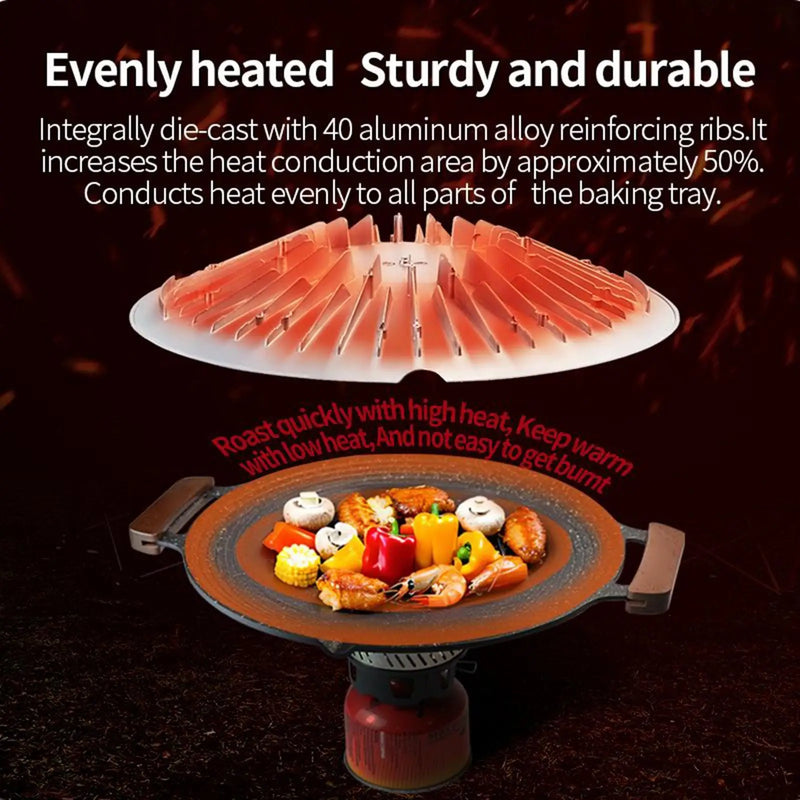 Portable Aluminum Grill Pan with Handles for Camping & BBQ – Arlo