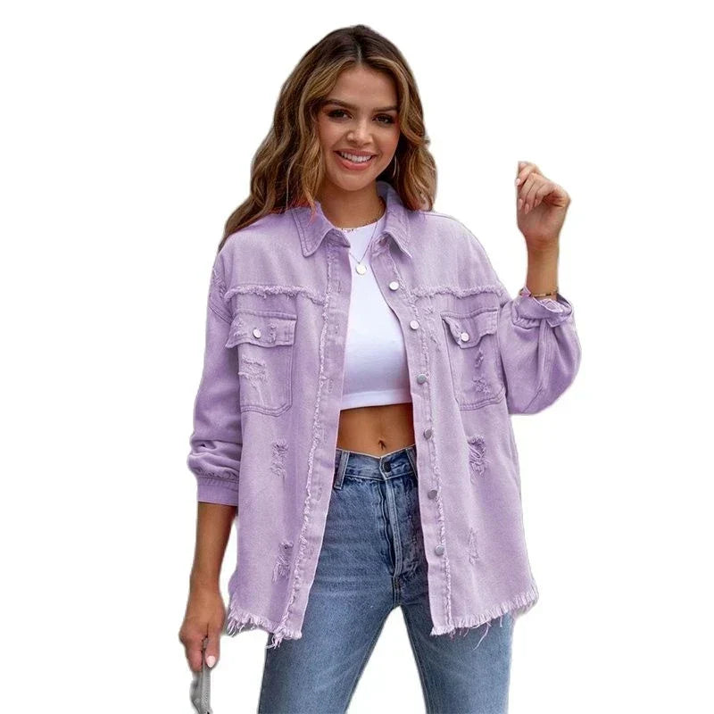 Boho Women's Denim Jacket with Ibiza Flair & Slim Fit for Spring/Summer – Yara